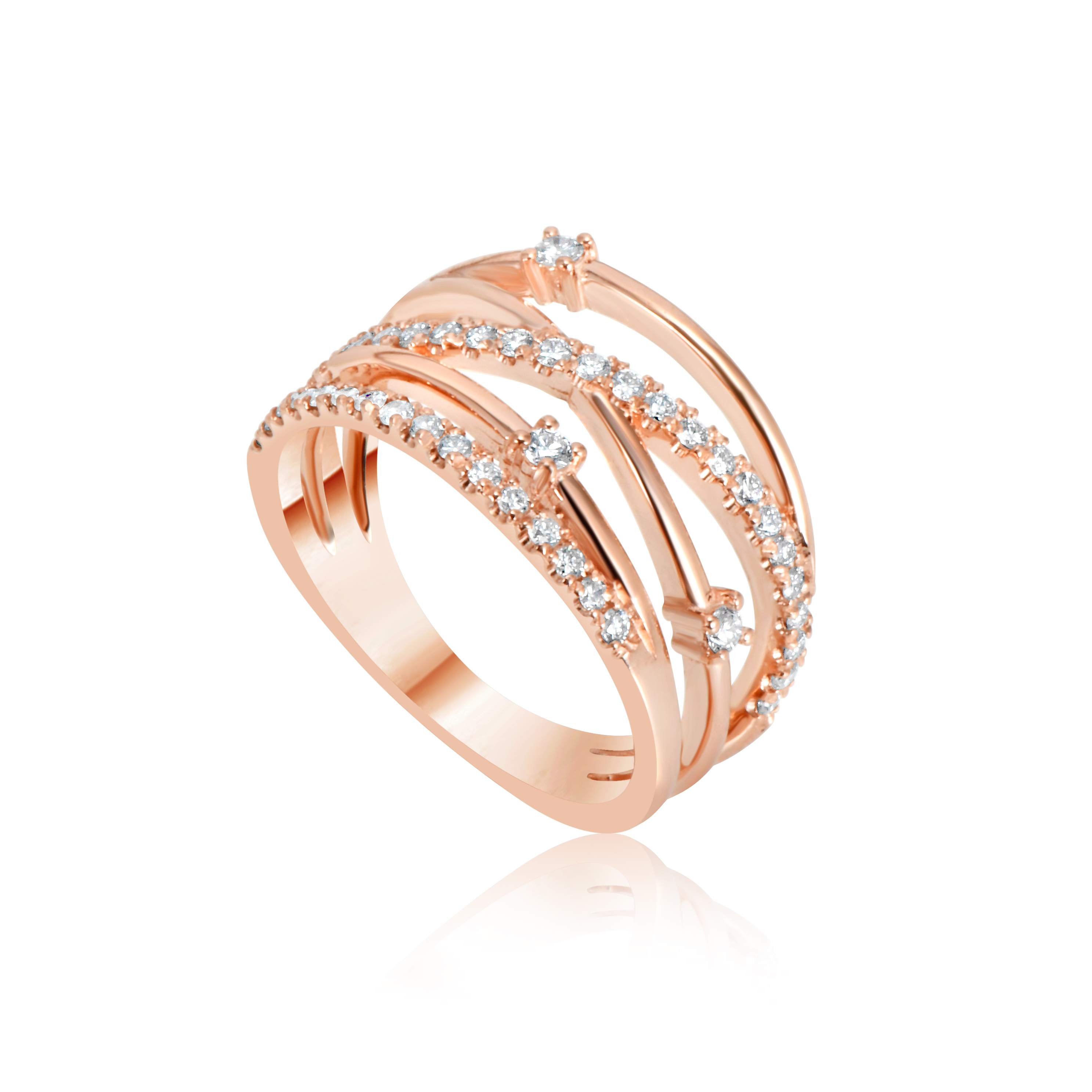 Кольцо ручной работы с бриллиантами