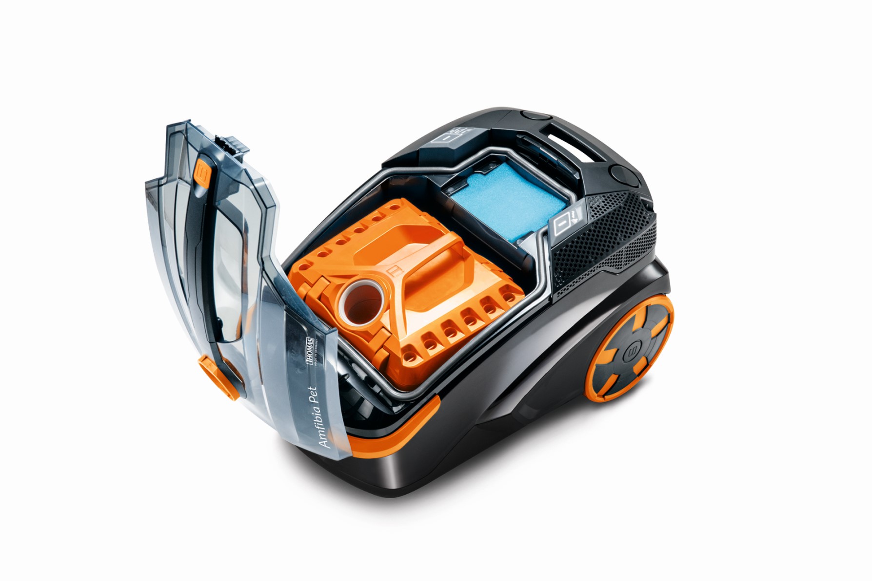 THOMAS-AMFIBIA-PET-OFFENER DECKEL-orange Box-30�