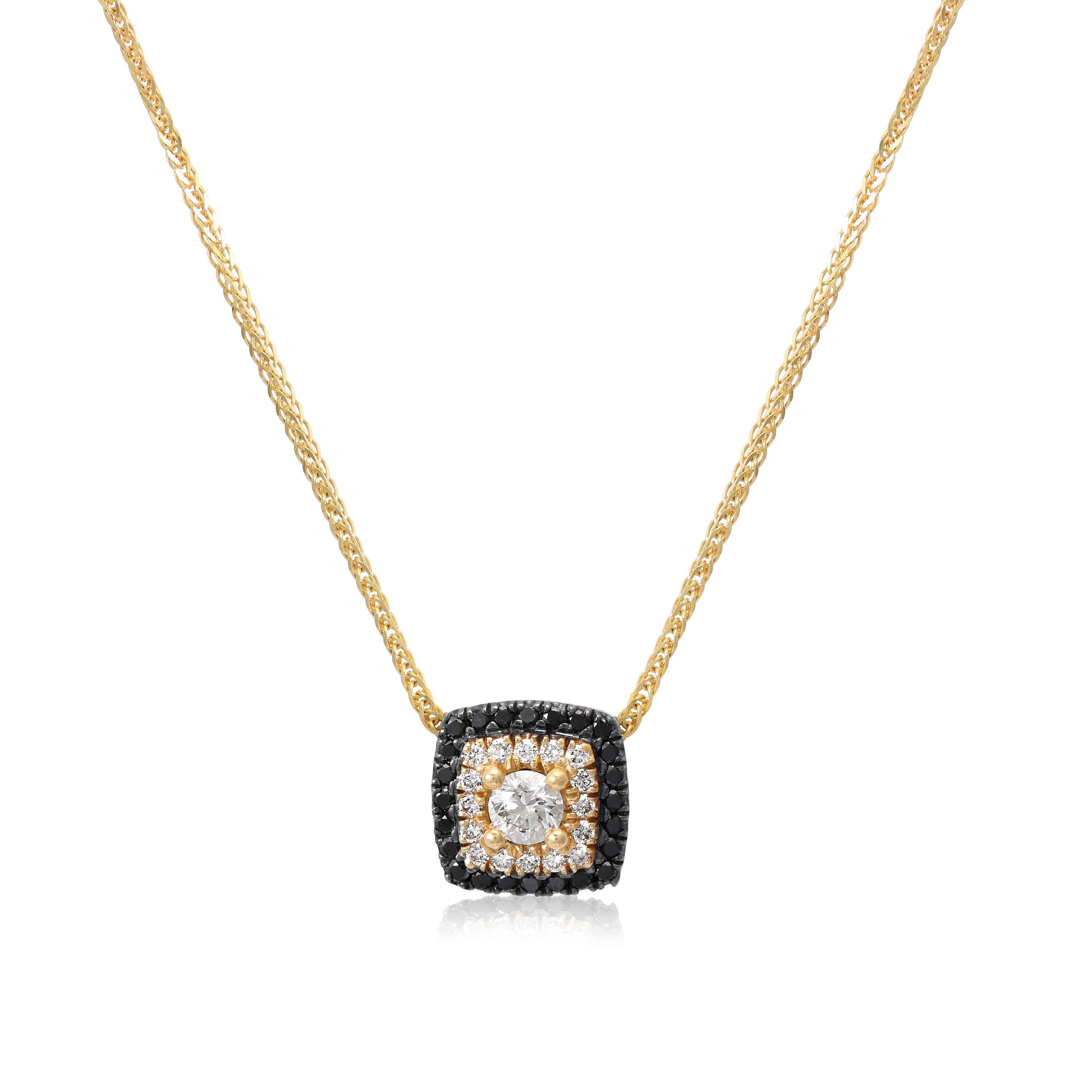 2 Кулон в форме квадрата из желтого золота